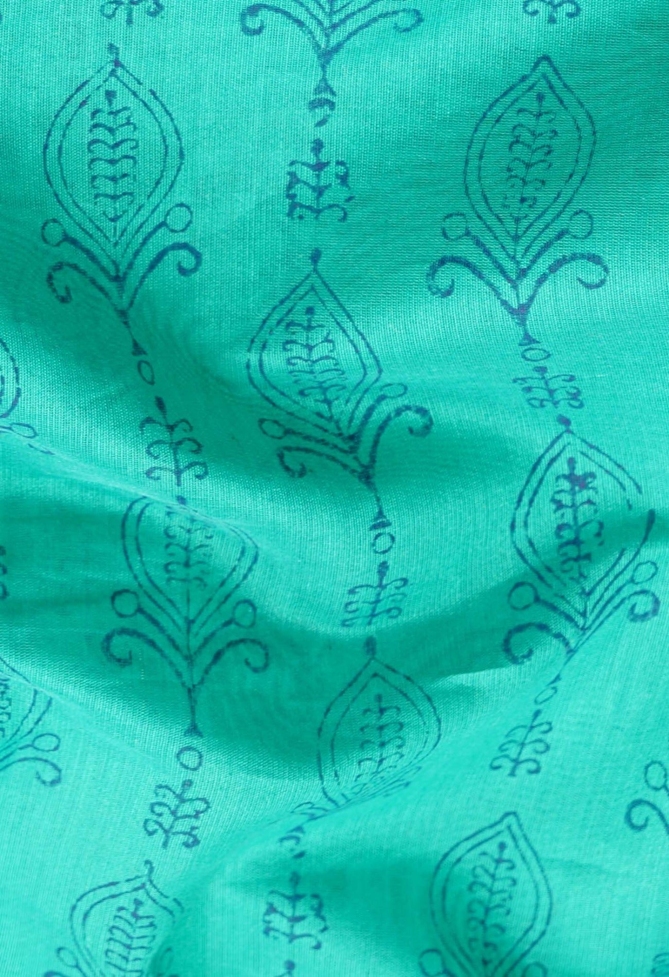 Online Shopping for Green Pure Block Printed Chanderi Sico Saree with Hand Block Prints from Madhya Pradesh at Unnatisilks.comIndia

