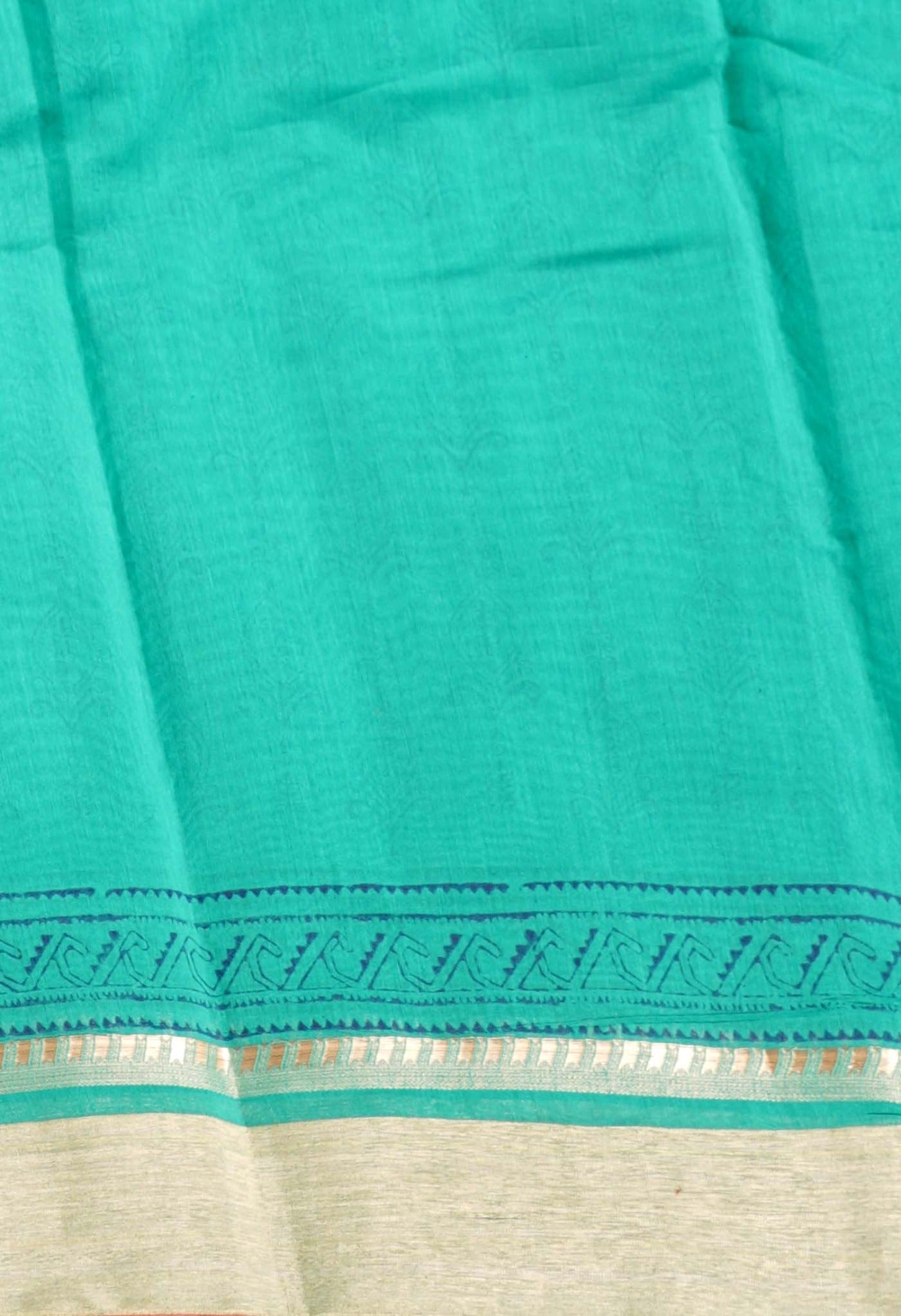 Online Shopping for Green Pure Block Printed Chanderi Sico Saree with Hand Block Prints from Madhya Pradesh at Unnatisilks.comIndia

