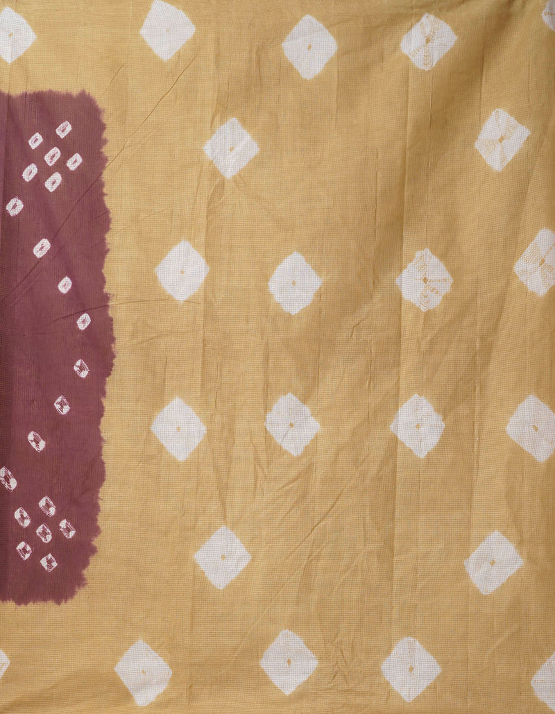 Online Shopping for Maroon-Brown Pure Bandhani Kota Cotton Saree with Tie-N-Dye from Rajasthan at Unnatisilks.comIndia
