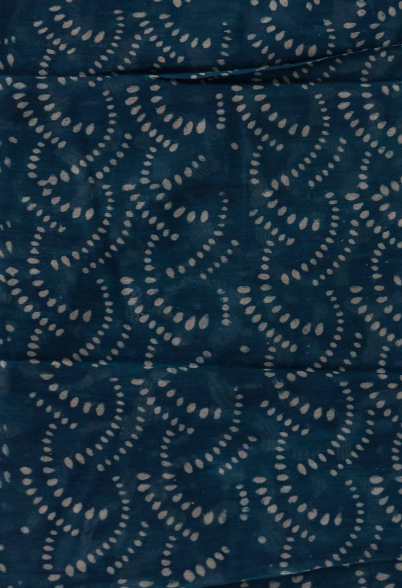 Online Shopping for Indigo Blue Dabu Printed Pure Chanderi Sico Saree. with Dabu Prints from Madhya Pradesh at Unnatisilks.comIndia

