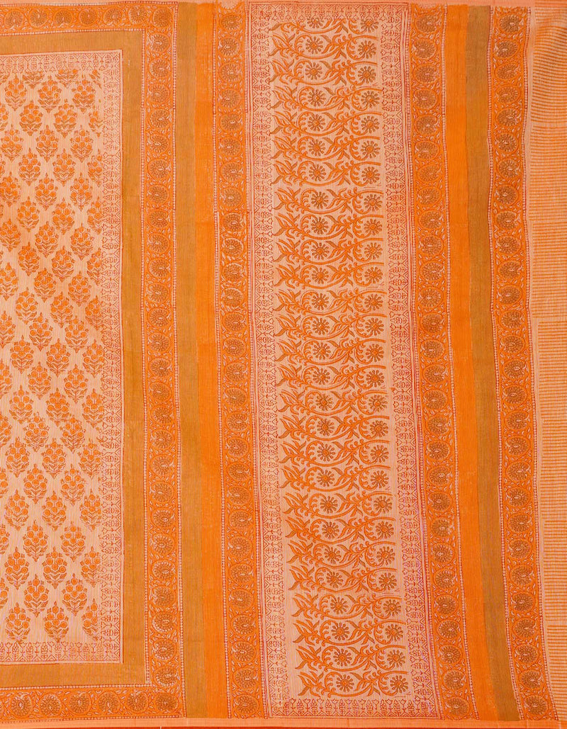 Online Shopping for Yellow  Summer Supernet  Saree with Hand Block Prints with Hand Block Prints from Rajasthan at Unnatisilks.comIndia
