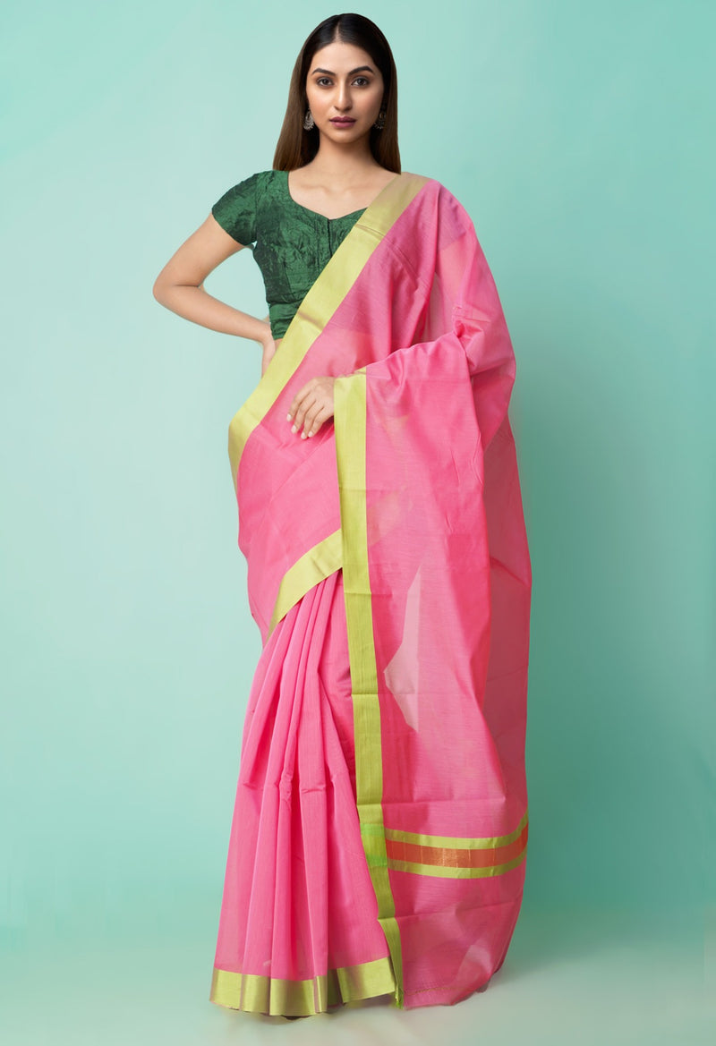 Pink  Chettinad Sico Saree-UNM51167