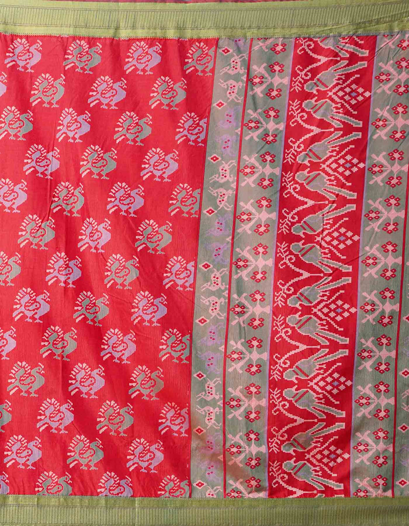 Online Shopping for Grey  Rajkot Patola Soft Silk Saree with Hand Block Prints from Gujarat at Unnatisilks.comIndia
