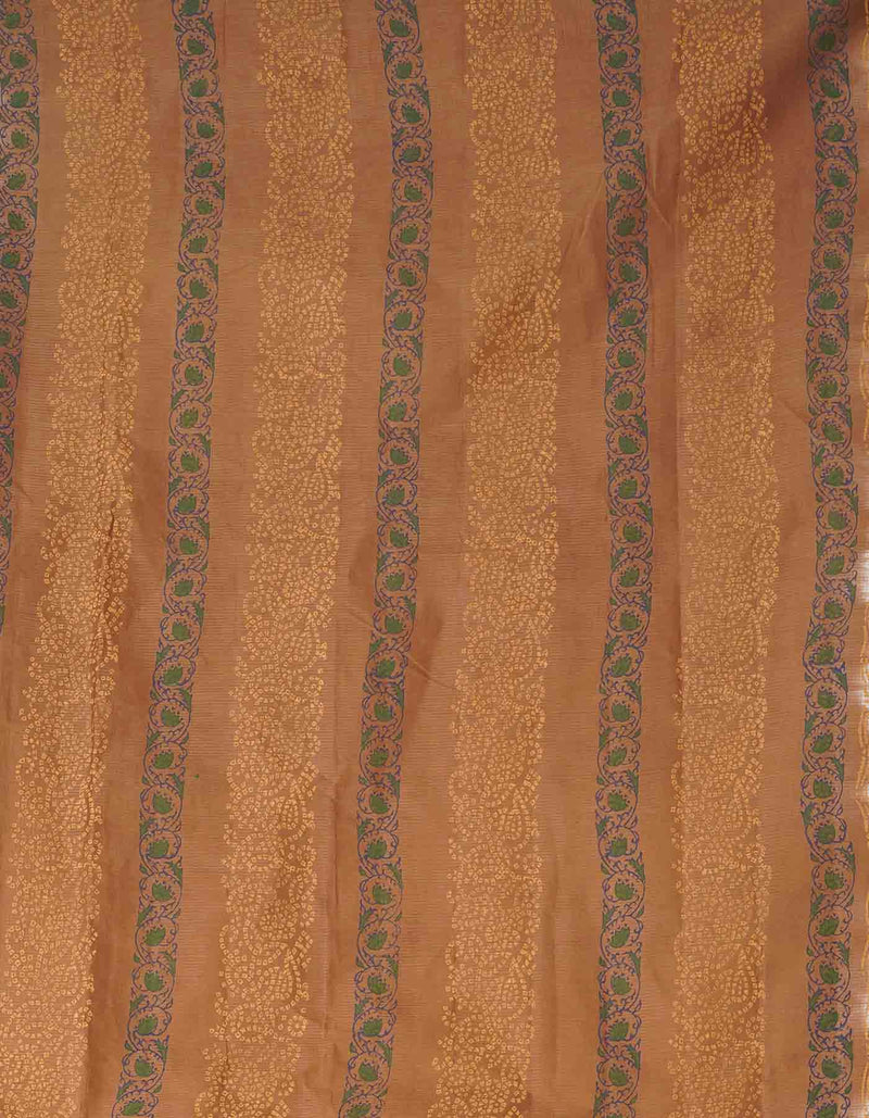 Online Shopping for Green Pure Hand Block Printed Kota Cotton Saree with Banarasi /Brocade from Uttar Pradesh at Unnatisilks.comIndia
