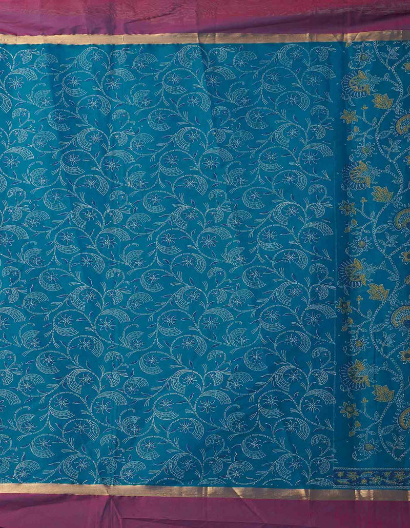 Online Shopping for Green Pure Vrinda Mangalagiri Cotton Saree with Patola from Gujarat at Unnatisilks.comIndia
