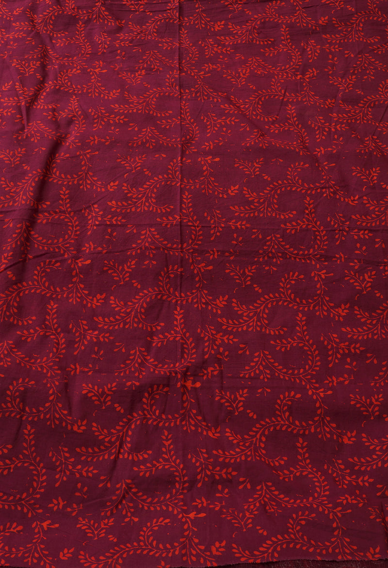 Burgundy Pure Preet Napthol Kota Cotton Saree-UNM53924