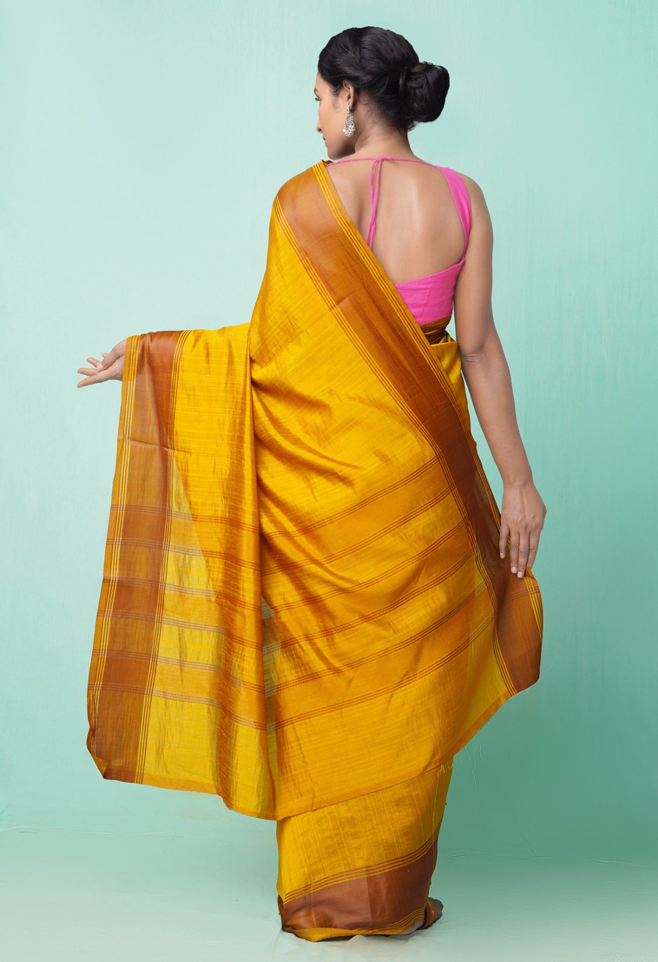Online Shopping for Yellow  Fancy Art Silk Saree with Weaving from Punjab at Unnatisilks.comIndia
