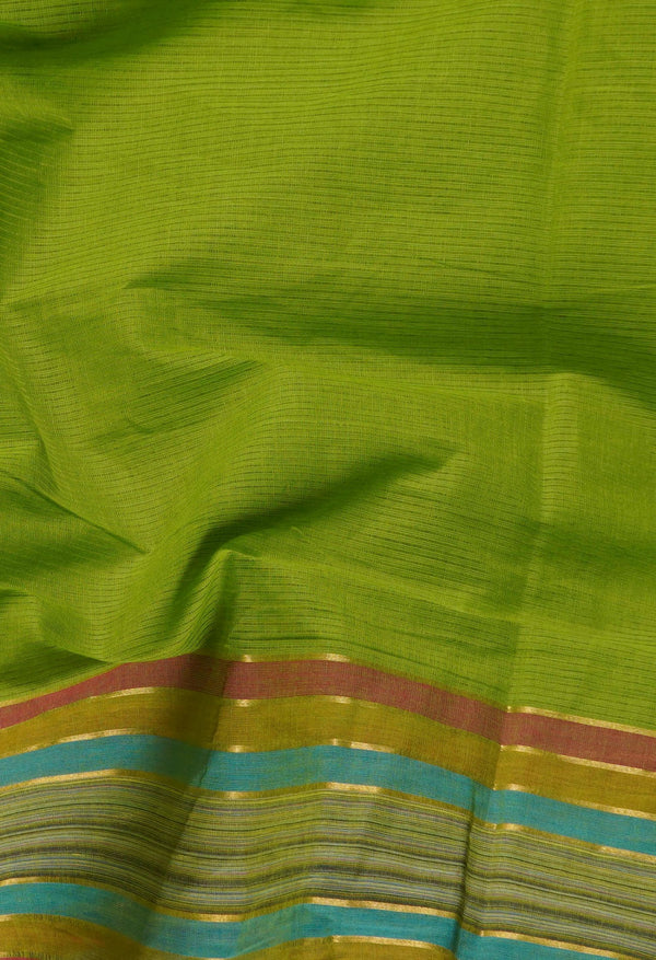 Green Pure Pavani Mangalagiri Cotton Saree-UNM56535