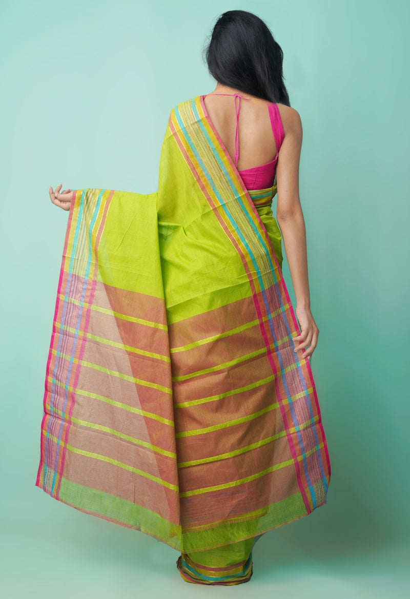 Online Shopping for Green Pure Pavani Mangalagiri Cotton Saree with Weaving from Andhra Pradesh at Unnatisilks.comIndia
