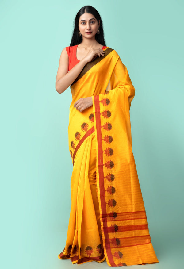 Yellow  Bangalore Sico Saree-UNM57020