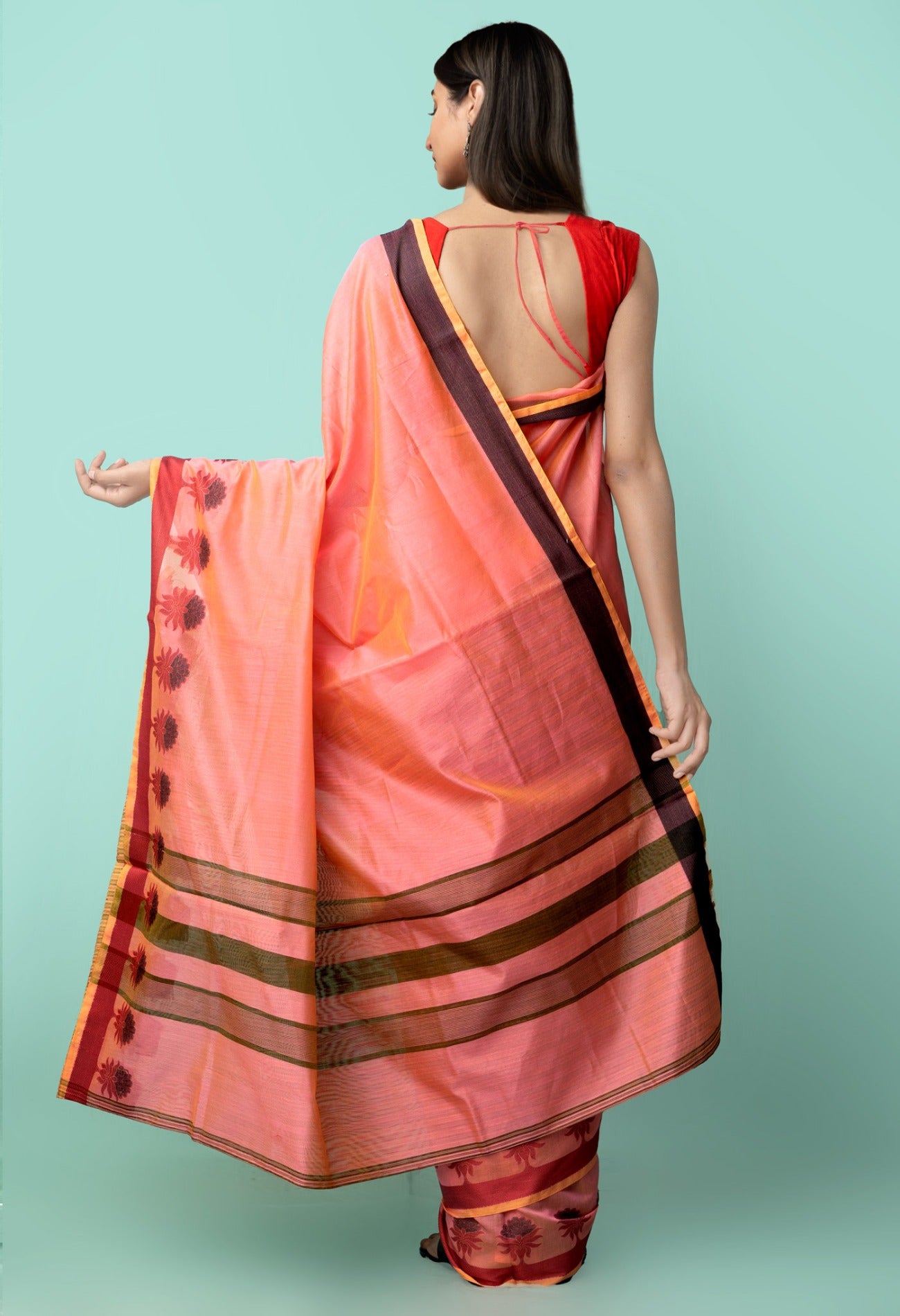 Online Shopping for Pink  Bangalore Sico Saree with Weaving from Karnataka at Unnatisilks.comIndia

