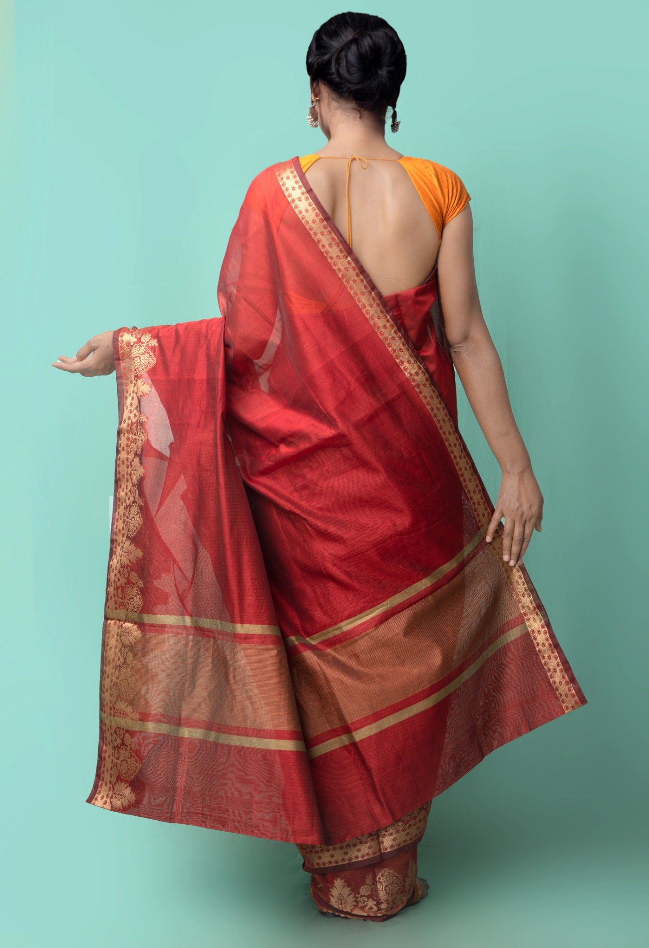 Online Shopping for Maroon  Bangalore Sico Saree with Weaving from Karnataka at Unnatisilks.comIndia
