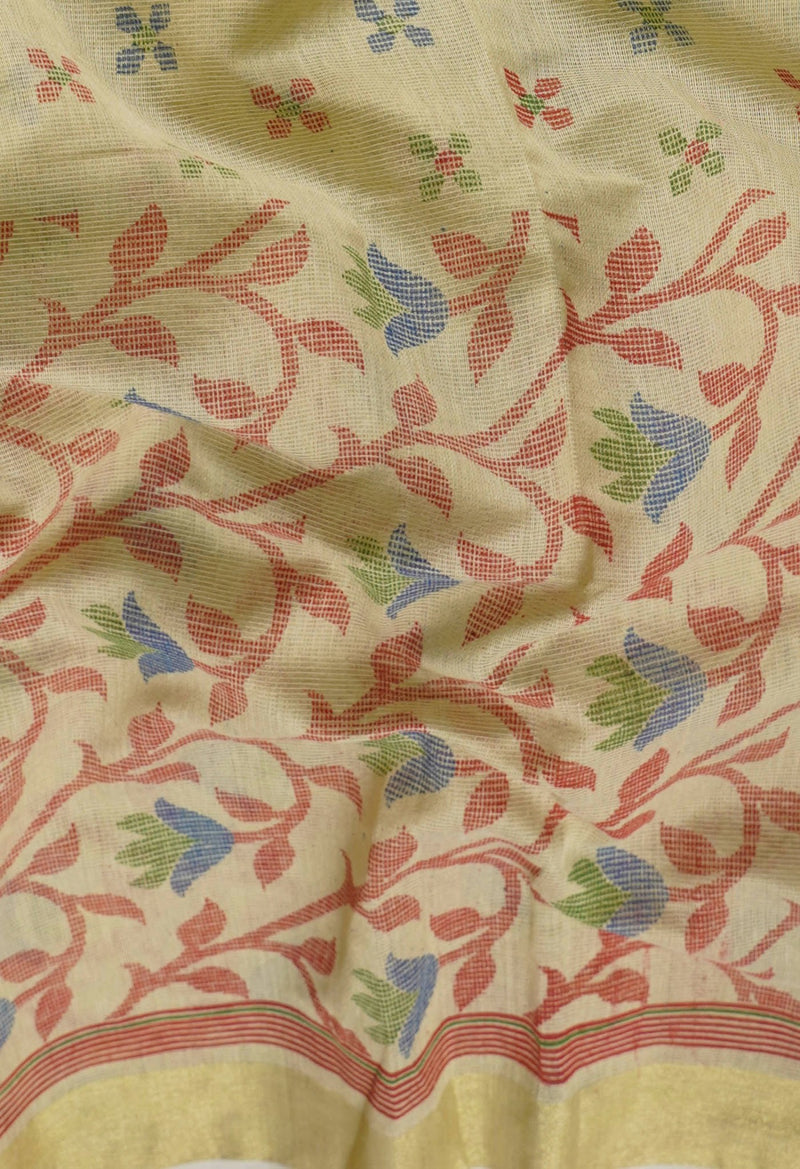 Brown Pure Handloom Bengal Linen Saree-UNM57142