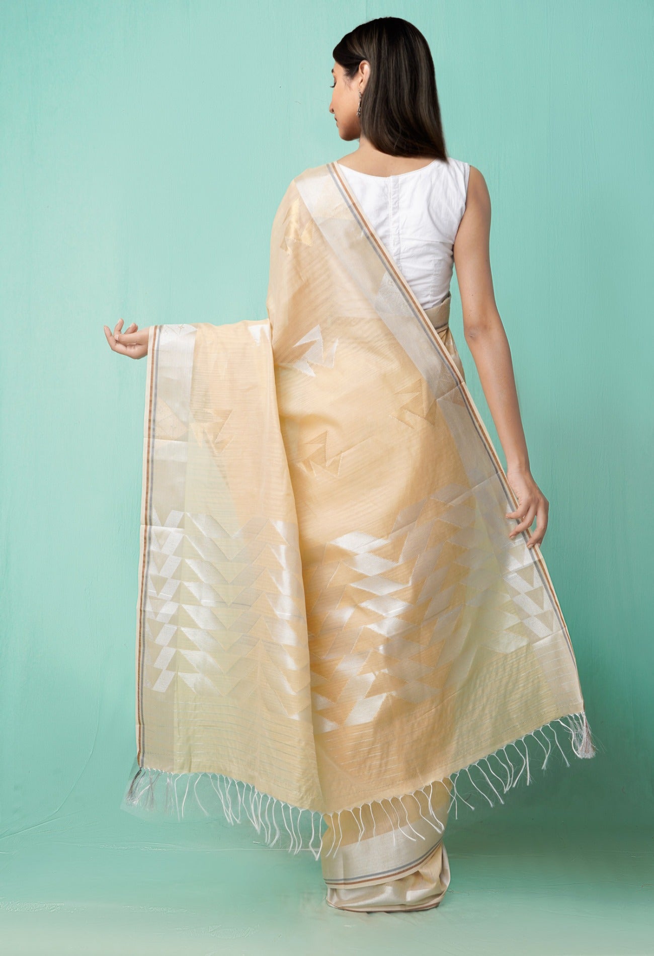 Online Shopping for Brown  Mysore Sico Saree with Weaving from Karnataka at Unnatisilks.comIndia
