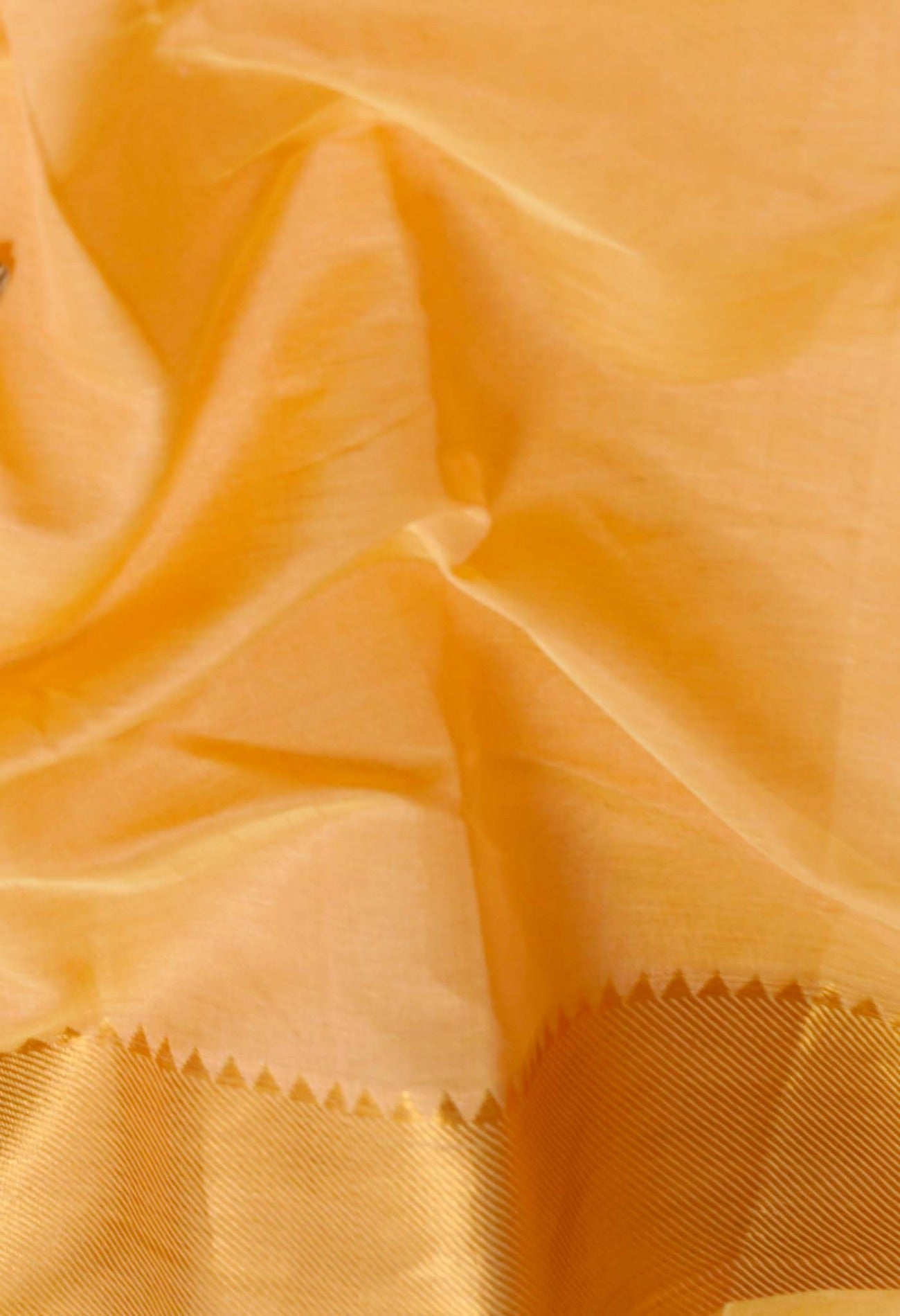 Orange Pure Handloom Mangalagiri Silk Cotton Saree-UNM59077