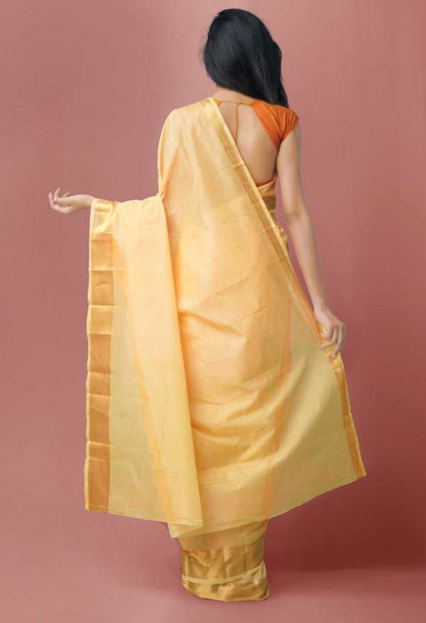 Online Shopping for Orange Pure Handloom Mangalagiri Silk Cotton Saree with Weaving from Andhra Pradesh at Unnatisilks.comIndia
