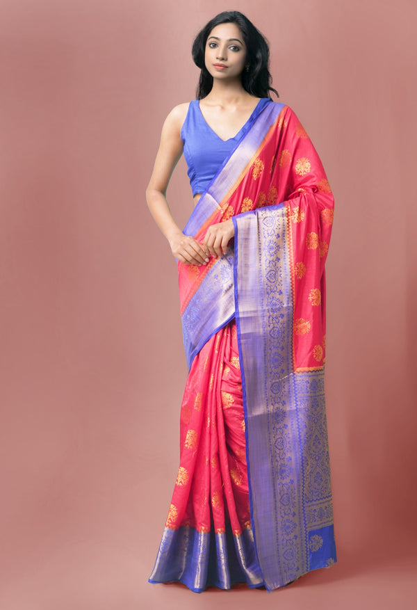 Red  Dyed Kanjivaram Silk Saree-UNM59103
