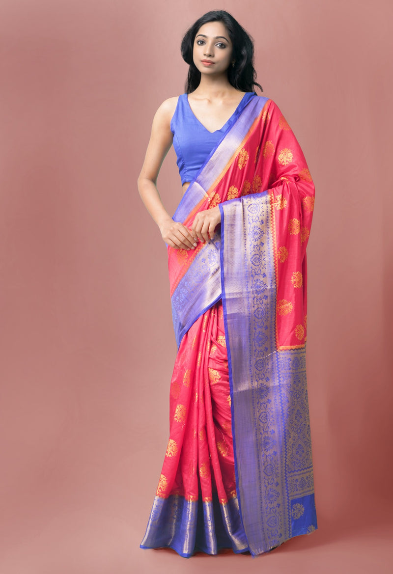 Red  Dyed Kanjivaram Silk Saree-UNM59103