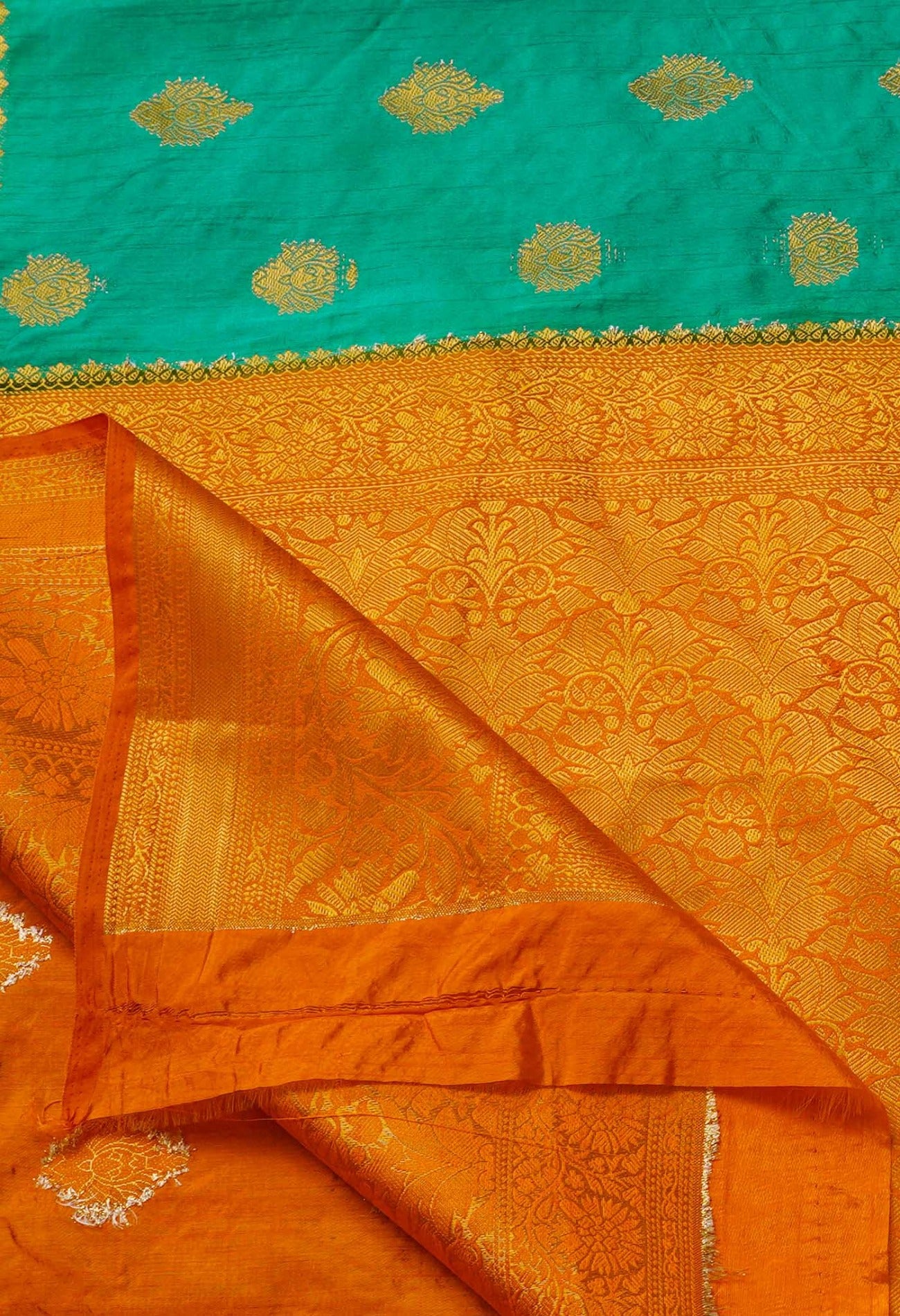 Online Shopping for Green  Dyed Kanjivaram Silk Saree with Weaving from Tamilnadu at Unnatisilks.comIndia
