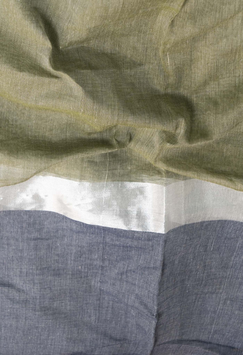 Green Pure Uppada Cotton Saree-UNM59325 STAIN MARKS