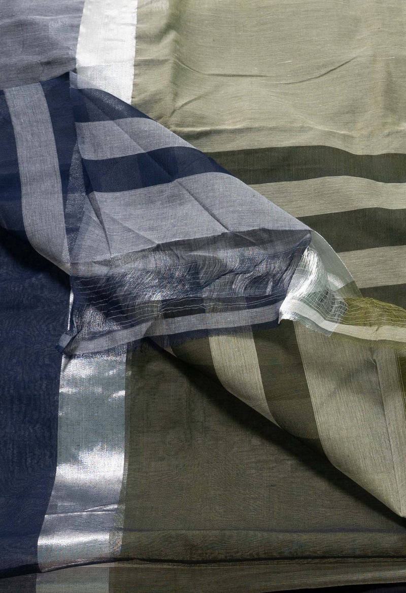 Online Shopping for Green Pure Uppada Cotton Saree with Hand Block Prints from Madhya Pradesh at Unnatisilks.comIndia
