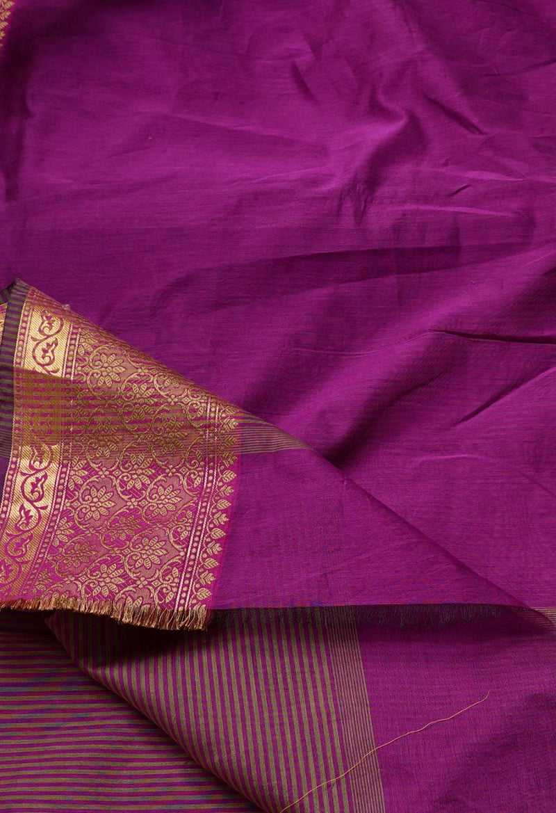 Online Shopping for Purple  Bangalore Sico Saree with Hand Block Prints from Madhya Pradesh at Unnatisilks.comIndia
