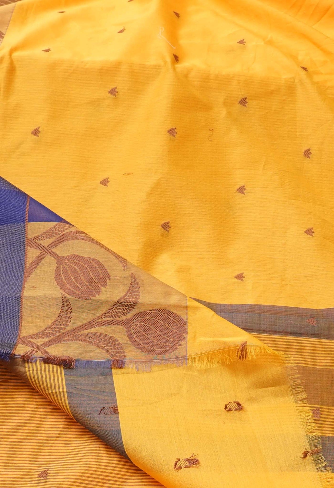 Online Shopping for Orange  Bangalore Sico Saree with Hand Block Prints from Madhya Pradesh at Unnatisilks.comIndia
