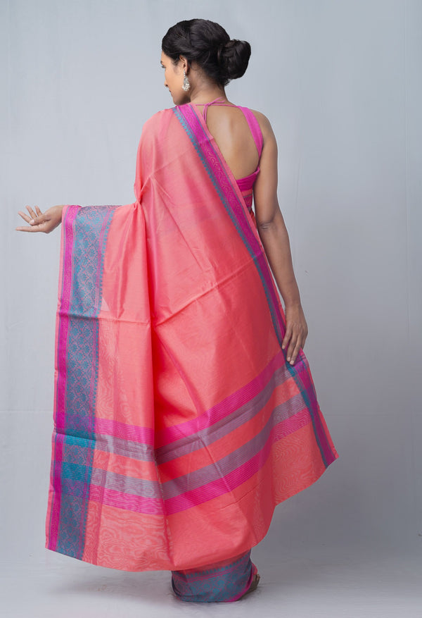 Online Shopping for Pink  Bangalore Silk Saree with Weaving from Karnataka at Unnatisilks.comIndia
