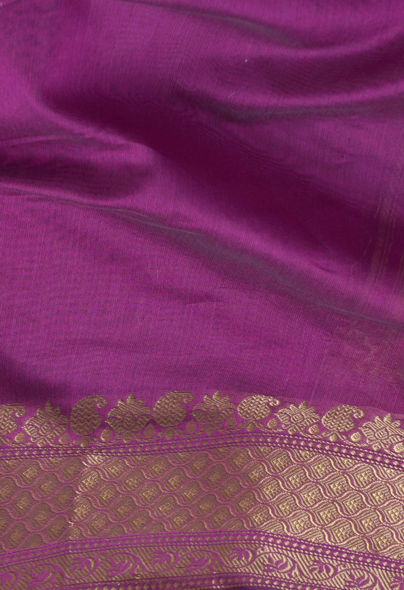 Purple  Bangalore Sico Saree-unm59597