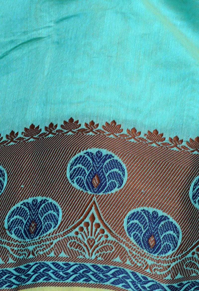 Turquoise Blue  Bangalore Sico Saree-UNM59602