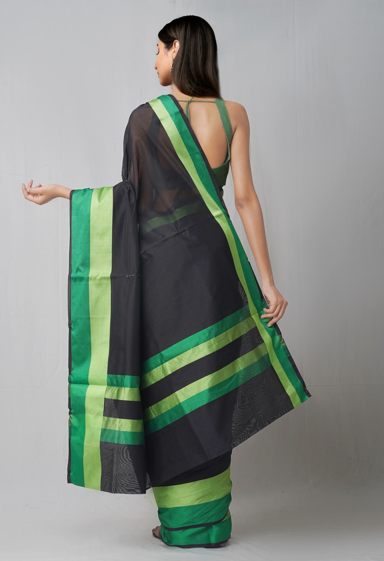 Online Shopping for Black  Bangalore Sico Saree with Weaving from Tamil Nadu at Unnatisilks.comIndia
