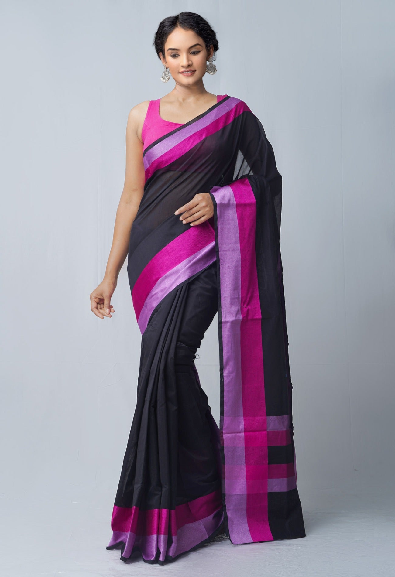 Online Shopping for Black  Bangalore Sico Saree with Weaving from Karnataka at Unnatisilks.comIndia
