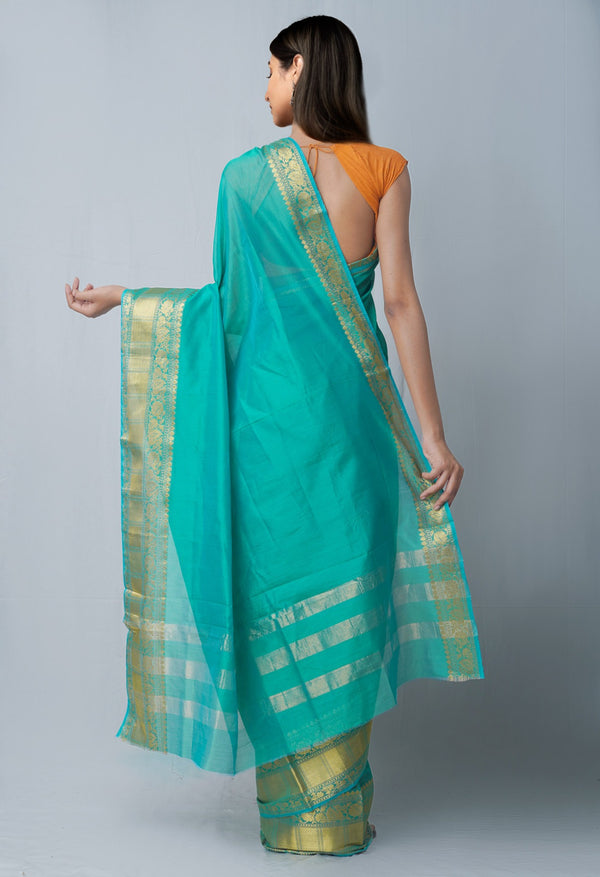 Online Shopping for Green  Bangalore Sico Saree with Weaving from Karnataka at Unnatisilks.comIndia
