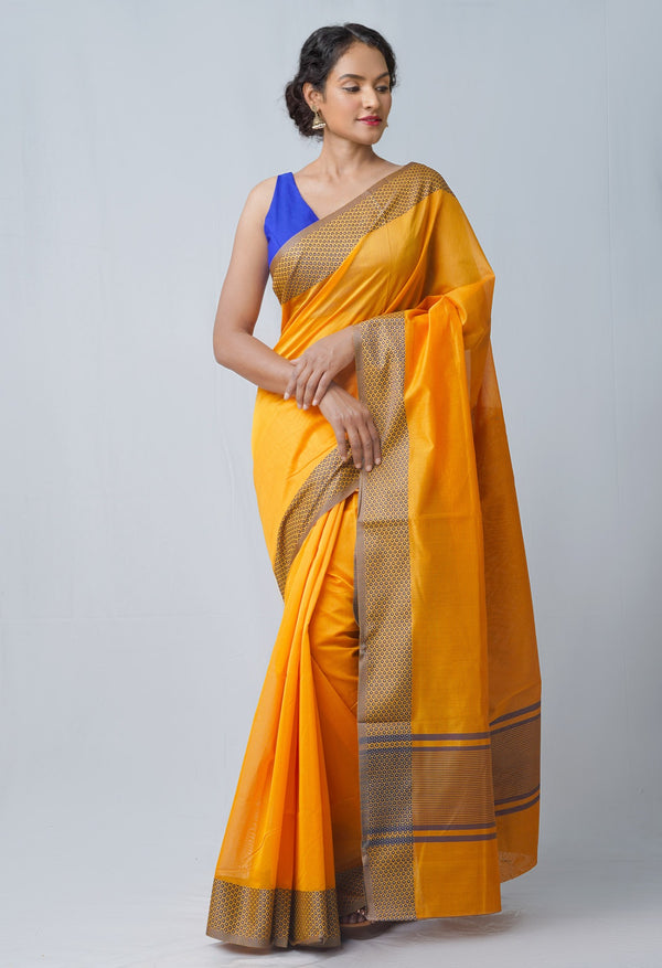 Online Shopping for Yellow  Bangalore Sico Saree with Weaving from Karnataka at Unnatisilks.comIndia
