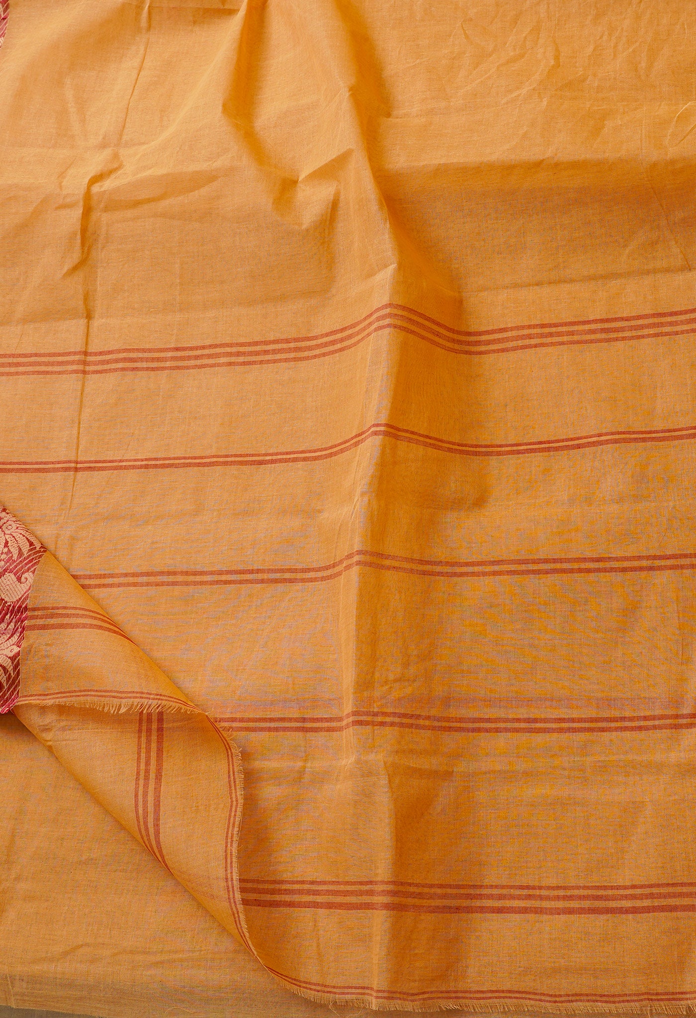 Brown Pure Handloom Bengal Tant Cotton Saree