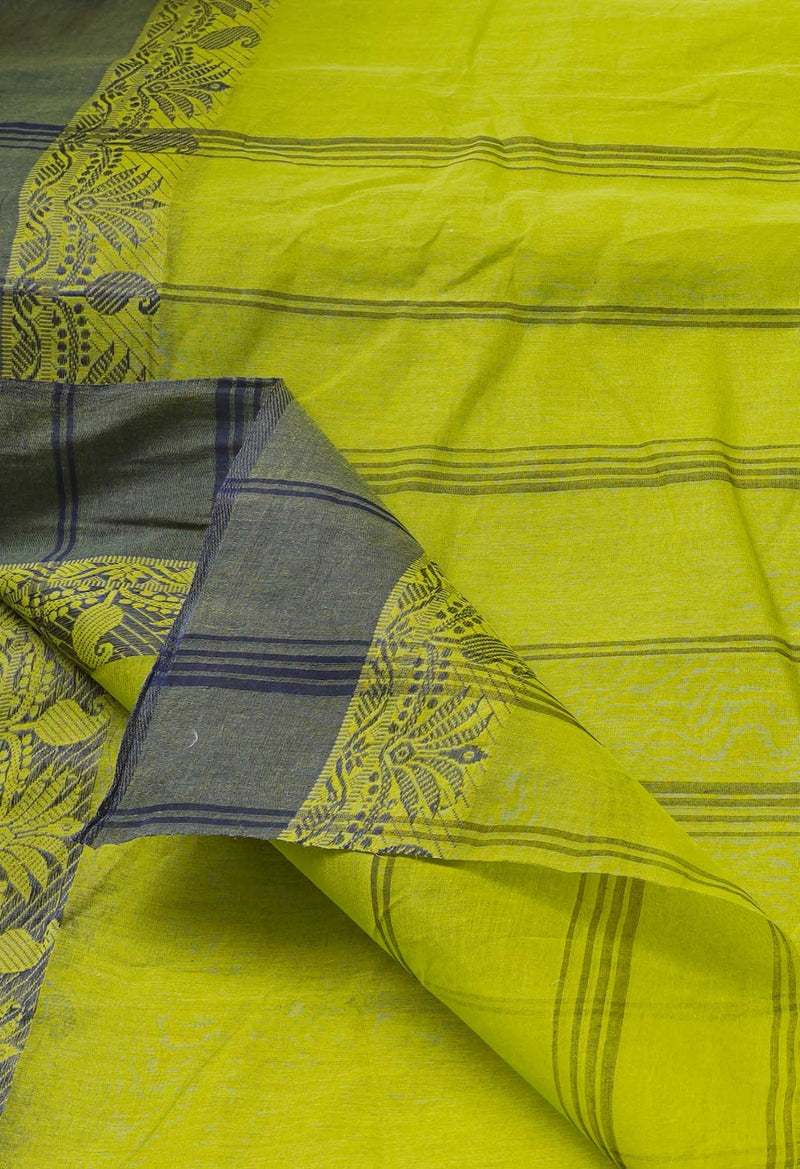 Green Pure Handloom Bengal Tant Cotton Saree-UNM59701