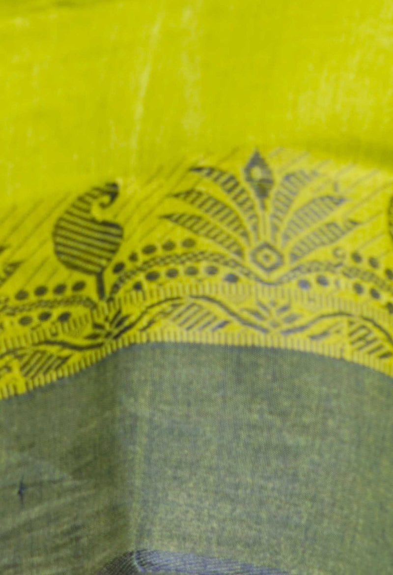 Online Shopping for Green Pure Handloom Bengal Tant Cotton Saree with Weaving from West Bengal at Unnatisilks.comIndia
