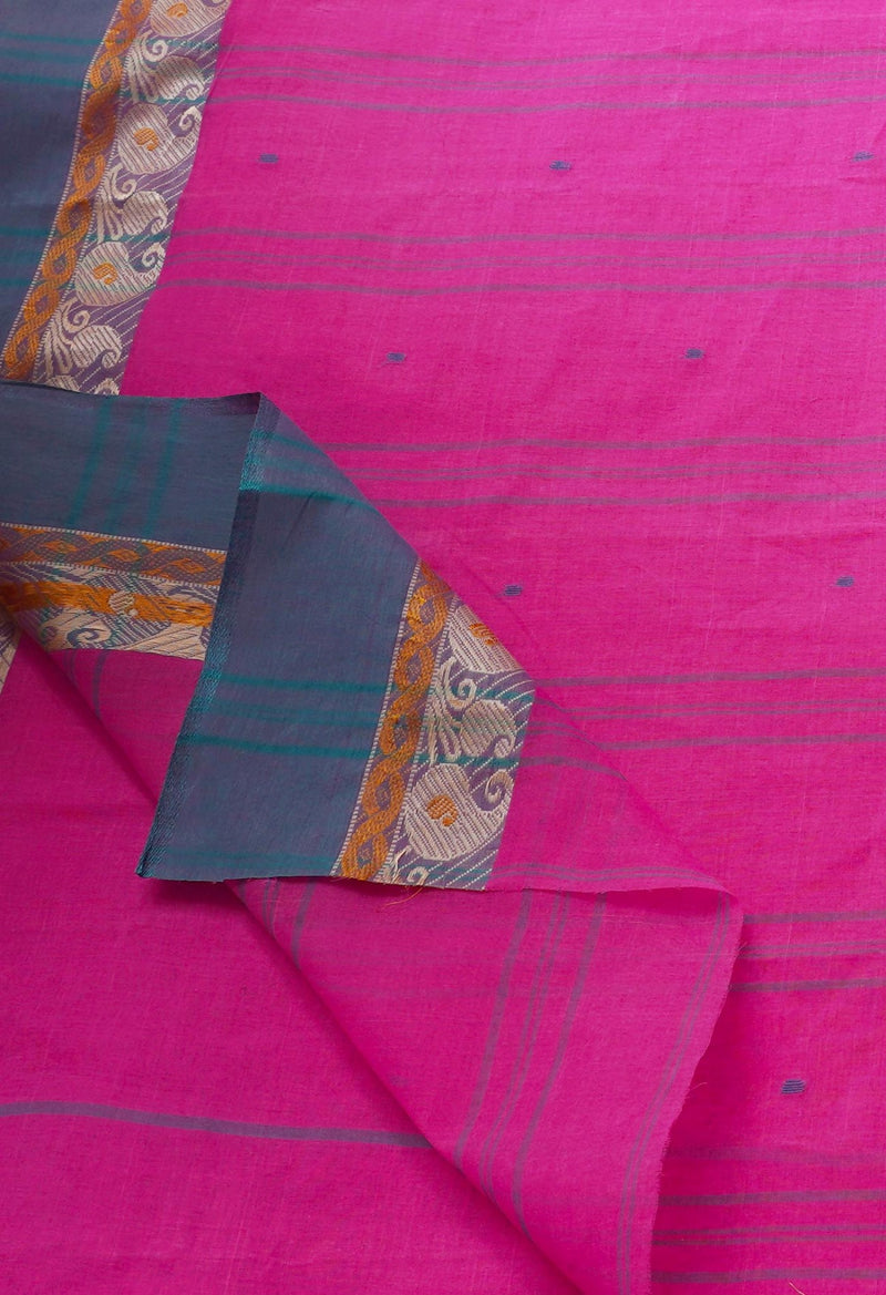 Online Shopping for Pink Pure Handloom Bengal Tant Cotton Saree with Weaving from West Bengal at Unnatisilks.comIndia
