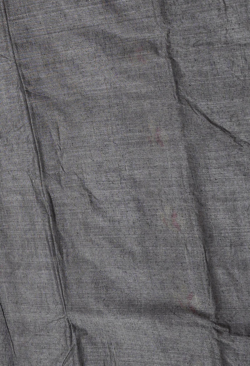 Online Shopping for Grey Pure Handloom Bengal Tant Cotton Saree with Weaving from Rajasthan at Unnatisilks.comIndia
