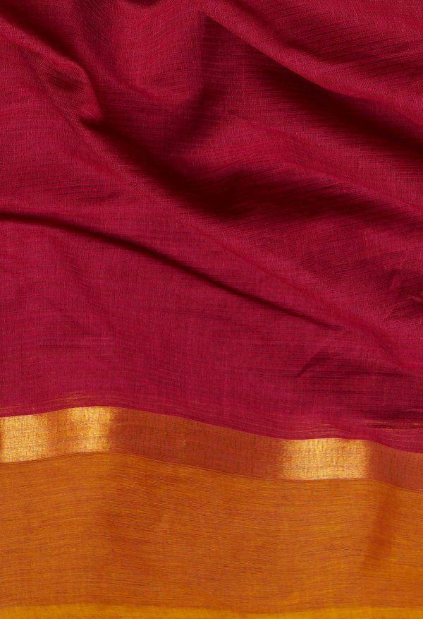 Maroon Pure Pavani Mangalagiri Cotton Saree