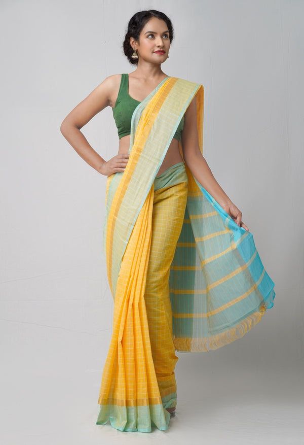 Orange Pure Pavani Mangalagiri Cotton Saree