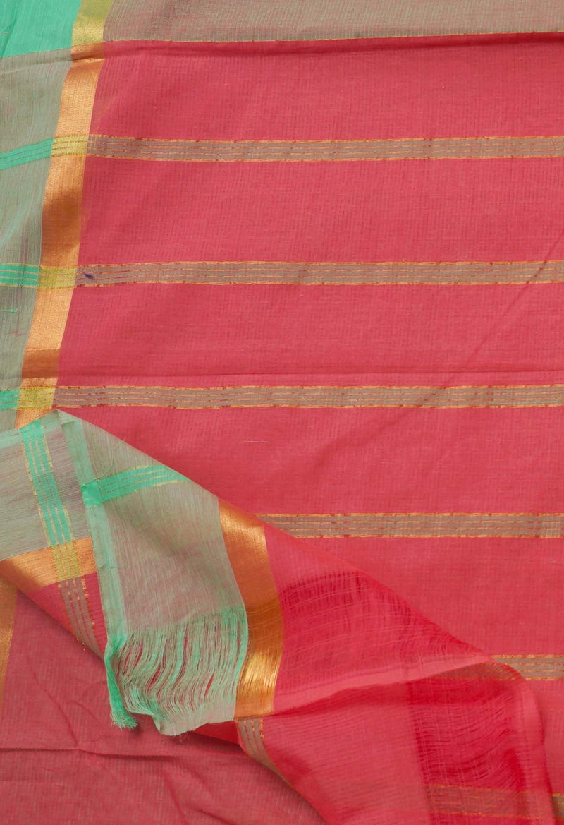 Online Shopping for Red-Green Pure Pavani Mangalagiri Cotton Saree with Weaving from Andhra Pradesh at Unnatisilks.comIndia
