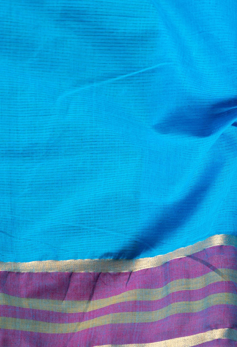 Blue Pure Pavani Mangalagiri Cotton Saree