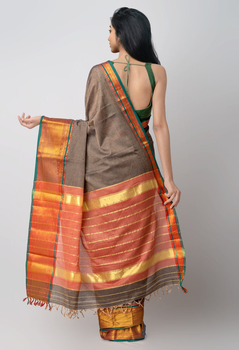 Online Shopping for Grey Pure Handloom Pavani Narayanpet Cotton Saree with Weaving from Andhra Pradesh at Unnatisilks.comIndia
