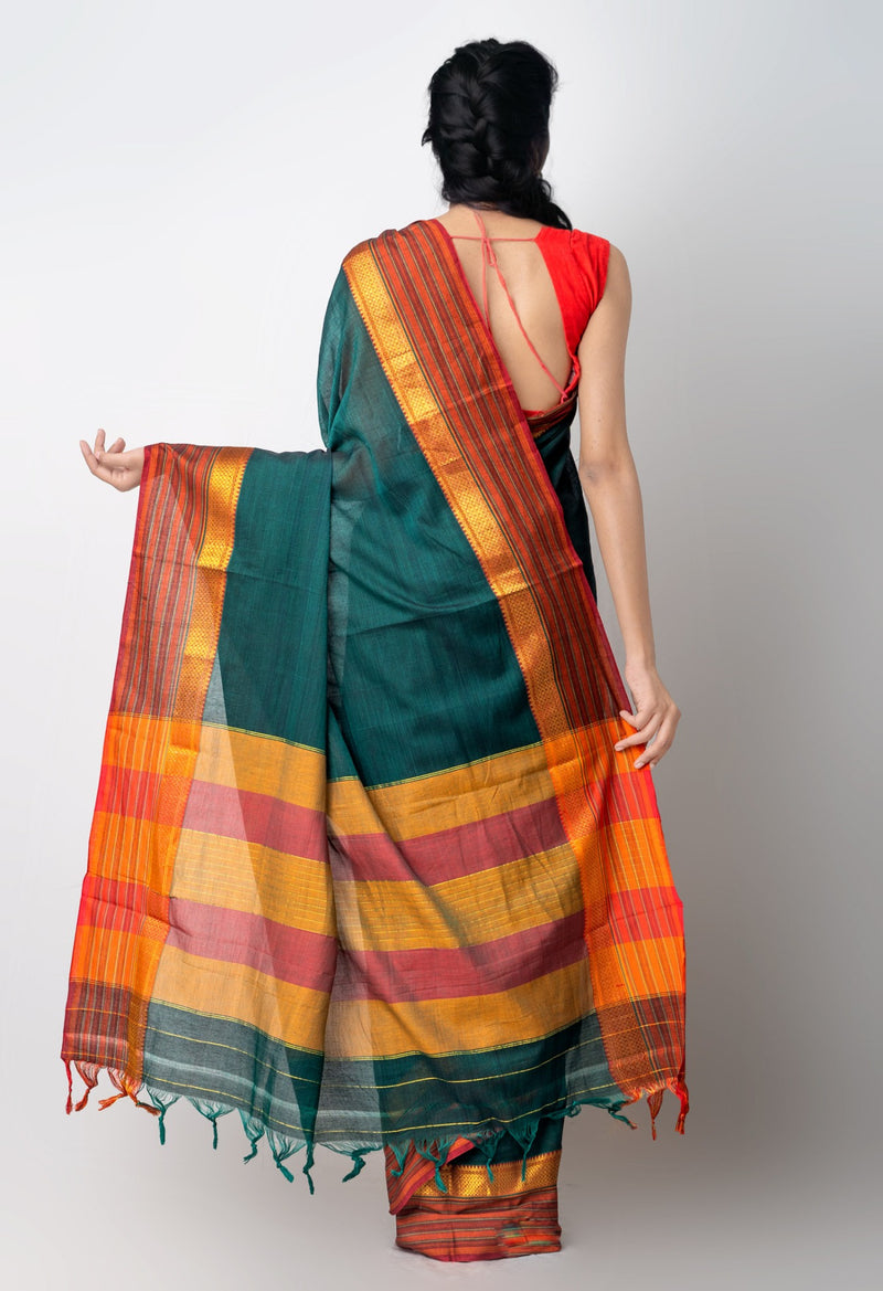 Online Shopping for Green Pure Handloom Pavani Narayanpet Cotton Saree with Weaving from Andhra Pradesh at Unnatisilks.comIndia
