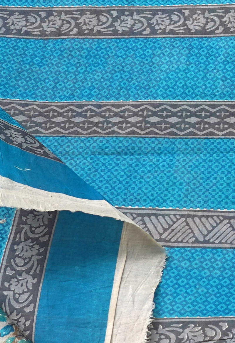 Online Shopping for Multi Pure Krisha Cotton Saree with Hand Block Prints from Rajasthan at Unnatisilks.comIndia
