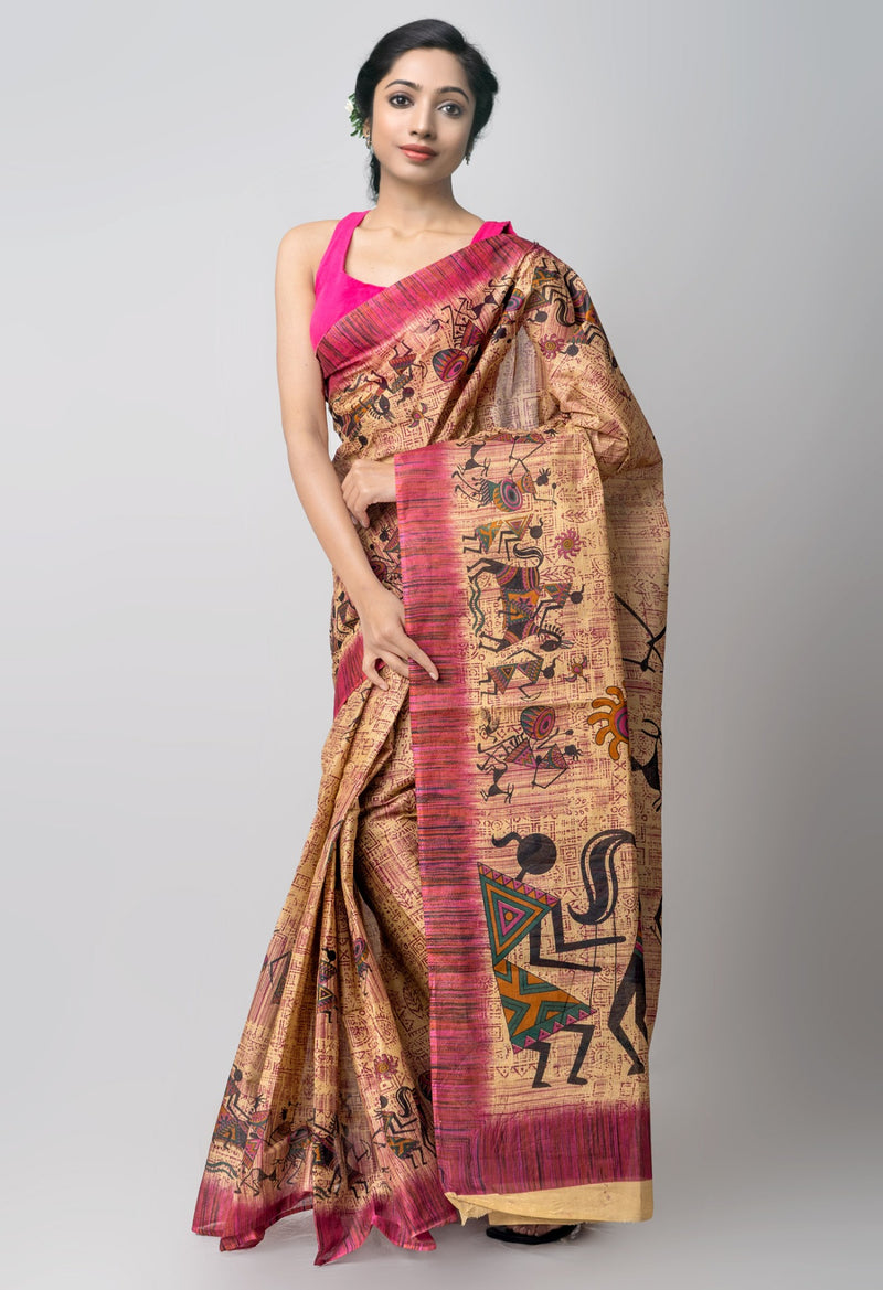 Brown Pure Krisha Cotton Saree