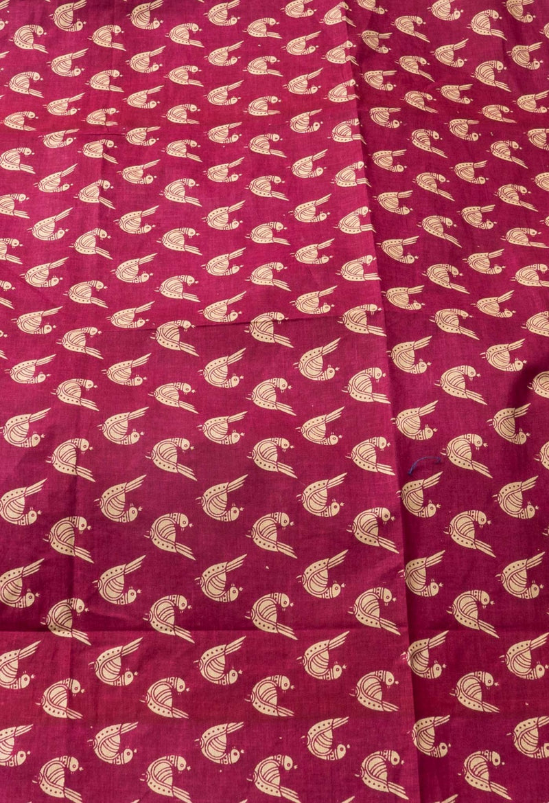 Online Shopping for Brown Pure Krisha Cotton Saree with Hand Block Prints from Rajasthan at Unnatisilks.comIndia

