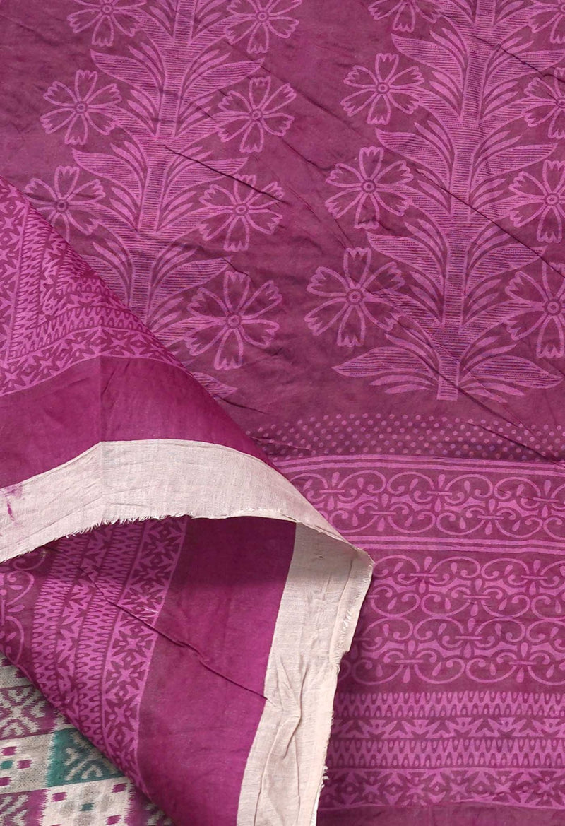 Online Shopping for Multi Pure Krisha Cotton Saree with Hand Block Prints from Rajasthan at Unnatisilks.comIndia
