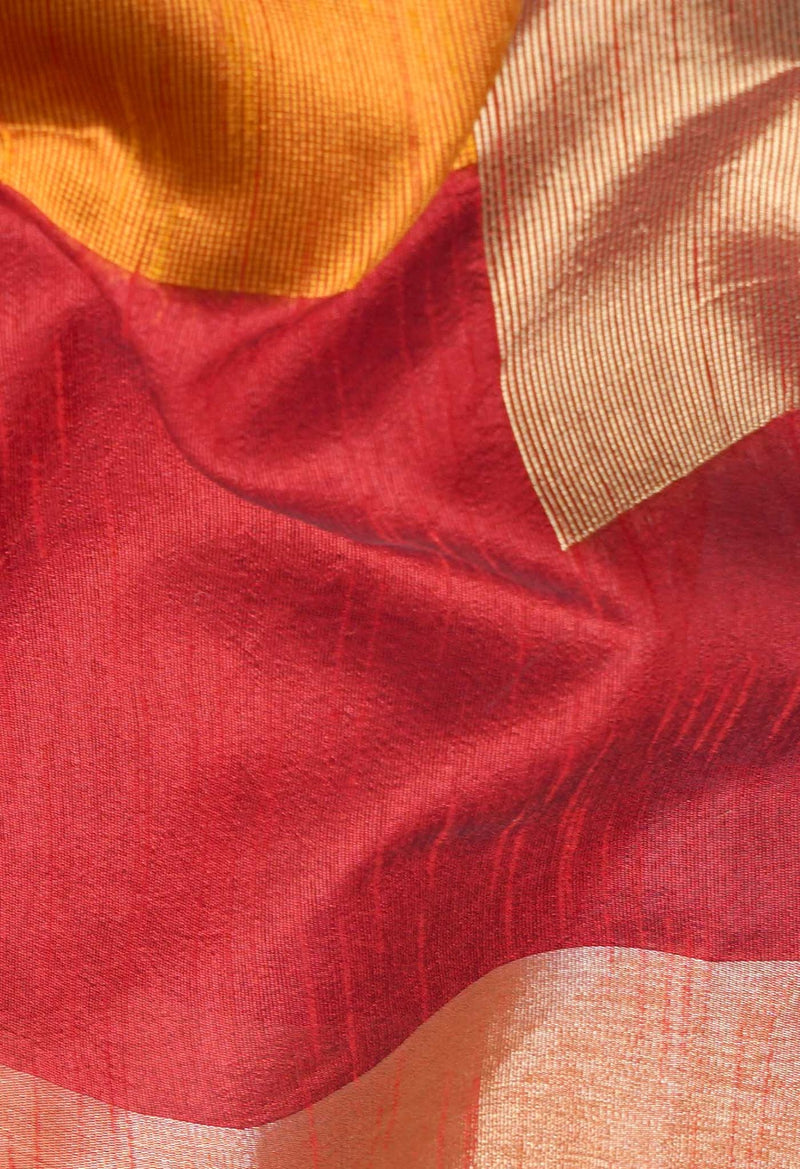 Online Shopping for Red  Kanjivaram Silk Cotton Saree with Weaving from Tamilnadu at Unnatisilks.comIndia
